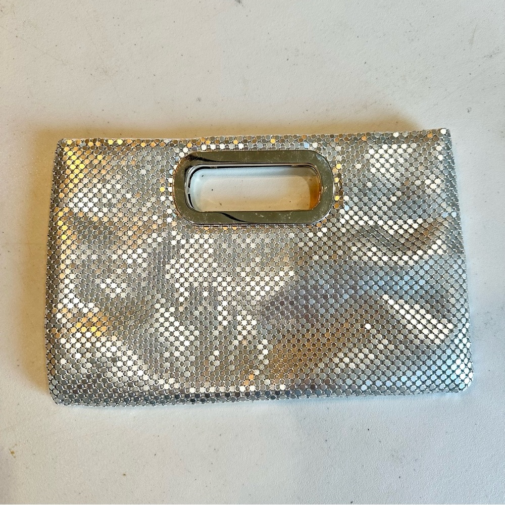 Silver Sequin Clutch Bag